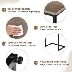 Tangkula 3 Pcs Nesting Coffee End Table Set Stacking Side Nightstand Living Room -Tangkula GUEST 7880655d 927c 4c22 a211 a6930bebceff