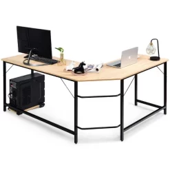 Tangkula L-shaped Computer Desk Corner Office Laptop Game Table Black/Natural 14 Tangkula L-shaped Computer Desk Corner Office Laptop Game Table Black/Natural -Tangkula GUEST 78bc3956 1c5e 4394 94f7 ab12d1cfb42b