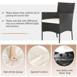 Tangkula 8PCS Outdoor Conversation Furniture Set Patio PE Rattan Sofa Set W/ Tables & Ottoman -Tangkula GUEST 7932baf5 b34b 4623 b34e 548a34327c8c