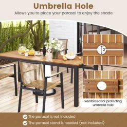 Tangkula Patio Dining Table For 8 79" Large Rectangle Table W/ Acacia Wood Tabletop 16 Tangkula Patio Dining Table For 8 79" Large Rectangle Table W/ Acacia Wood Tabletop -Tangkula GUEST 793889be 953e 4958 b54f 42482387f6bd