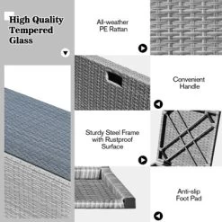 Tangkula 9 PCS Patio Furniture Set With 42" 60,000 BTU Fire Pit Outdoor Space-Saving Sectional Sofa Set With Storage Box Black/Gray/Navy/Red/Turquoise/Off White 23 Tangkula 9 PCS Patio Furniture Set With 42" 60,000 BTU Fire Pit Outdoor Space-Saving Sectional Sofa Set With Storage Box Black/Gray/Navy/Red/Turquoise/Off White -Tangkula GUEST 793e11fd aebc 4985 9d02 0328d6835f93 1