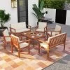 Tangkula 8 Pieces Patio Furniture Set, Acacia Wood Porch Chairs W/ Table -Tangkula GUEST 7aa618ac 5c78 40f1 9c1d 6a11079b20ce