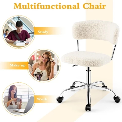 Tangkula Computer Desk Chair Adjustable Office Chair Swivel Vanity Chair 5 Tangkula Computer Desk Chair Adjustable Office Chair Swivel Vanity Chair - Image 3