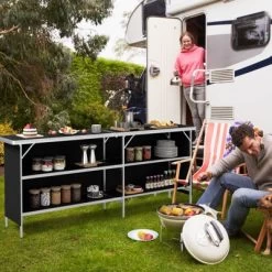 Tangkula Portable Bar Table Folding Camping Table W/ Aluminum Alloy Frame 2-Tier Shelves 14 Tangkula Portable Bar Table Folding Camping Table W/ Aluminum Alloy Frame 2-Tier Shelves -Tangkula GUEST 7b2484e8 e009 4670 852e be03793b45a3