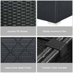 Tangkula 7-Piece Patio PE Rattan Sectional Sofa Furniture Set Wicker Sofa Conversation Set -Tangkula GUEST 7b769153 ba6b 48e2 a0d2 33f131d004ea