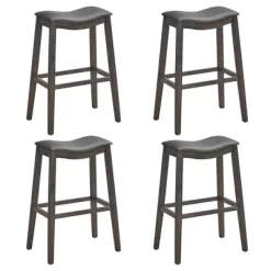 Tangkula Set Of 4 Saddle Bar Stools Bar Height Kitchen Chairs W/ Rubber Wood Legs 23 Tangkula Set Of 4 Saddle Bar Stools Bar Height Kitchen Chairs W/ Rubber Wood Legs -Tangkula GUEST 7c456ac7 35fb 4223 ba5f 0662dac63a31