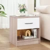 Tangkula 2 PCS Nightstand W/ Drawer Side Table W/ Slide-out Drawer Open Storage Shelf -Tangkula GUEST 7c6050d5 5af5 4474 b46d 34f759130ad7