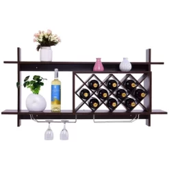 Tangkula Wall Mount Drinks Rack Organizer With Glass Holder & Storage Shelf Home Decoration 15 Tangkula Wall Mount Drinks Rack Organizer With Glass Holder & Storage Shelf Home Decoration -Tangkula GUEST 7c783856 0557 4bcc b993 00b296acac21