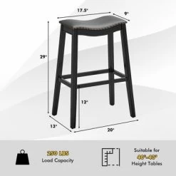 Tangkula Set Of 2 Saddle Bar Stools Bar Height Kitchen Chairs W/ Rubber Wood Legs 15 Tangkula Set Of 2 Saddle Bar Stools Bar Height Kitchen Chairs W/ Rubber Wood Legs -Tangkula GUEST 7cfbdd32 b663 49da bf36 6572b8cbaf62
