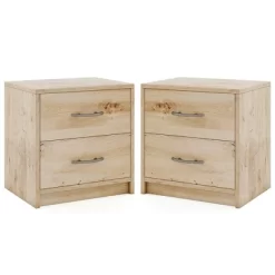 Tangkula 2PCS 2-Drawer Nightstand Modern Bedside Table W/ Storage For Living Room Bedroom -Tangkula GUEST 7d8ae814 e3db 4449 9ffe c293176edc0d