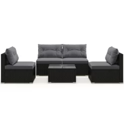 Tangkula Set Of 5 Rattan Sofa Set Outdoor Wicker Furniture Set W/Seat & Back Cushions Square Coffee Table Patio Sectional Sofa Set Gray 20 Tangkula Set Of 5 Rattan Sofa Set Outdoor Wicker Furniture Set W/Seat & Back Cushions Square Coffee Table Patio Sectional Sofa Set Gray -Tangkula GUEST 7d9a0bc1 919b 4c56 b650 c6c9cda4cb5d
