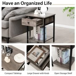 Tangkula Industrial End Side Table Nightstand With Drawer Shelf Rustic Grey Oak 15 Tangkula Industrial End Side Table Nightstand With Drawer Shelf Rustic Grey Oak -Tangkula GUEST 7e79f9c6 f2c8 44a6 b8fe 1ce908fd9099