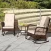 Tangkula 3 Piece Rocker Set Outdoor Wicker Rocking Chairs With Double-Layer Rattan Rocker Chair Set With Back Cushions & Pillows Beige/Gray/Blue/Red -Tangkula GUEST 7e85516b a489 4e24 915d 07092ed0d0bf