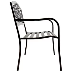 Tangkula Antique Metal Garden Bench Patio Park Outdoor W/ Armrest Welcome Pattern -Tangkula GUEST 7eb7ca8e e572 4fea be5e d029c41f5cb1