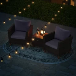 Tangkula Set Of 3 Rattan Bistro Furniture Set Solid Acacia Wood Table Top Cushioned Sofa Patio 13 Tangkula Set Of 3 Rattan Bistro Furniture Set Solid Acacia Wood Table Top Cushioned Sofa Patio -Tangkula GUEST 7ff26cc4 37d3 48e4 a6b6 d8868fc79448