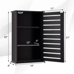 Tangkula Wall Mount Medicine Cabinet Multifunction Bathroom Storage Organizer Espresso 15 Tangkula Wall Mount Medicine Cabinet Multifunction Bathroom Storage Organizer Espresso -Tangkula GUEST 804da488 b365 42b6 aa19 90c4e654fdeb