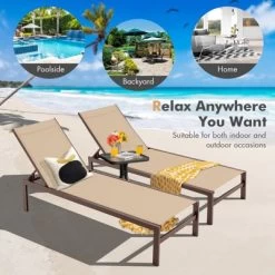 Tangkula Set Of 2 Aluminum Patio Chaise Lounge Outdoor Adjustable Lounge Chair W/ 6-Position Backrest 16 Tangkula Set Of 2 Aluminum Patio Chaise Lounge Outdoor Adjustable Lounge Chair W/ 6-Position Backrest -Tangkula GUEST 810d6411 7f73 4c29 b981 9533bb03039e
