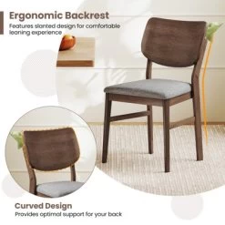Tangkula Dining Chairs Set Of 4 W/ Rubber Wood Frame Padded Seat Curved Back Living Room 16 Tangkula Dining Chairs Set Of 4 W/ Rubber Wood Frame Padded Seat Curved Back Living Room -Tangkula GUEST 81582687 ef5b 4230 9a24 c37d68d7878e