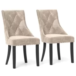 Tangkula Upholstered Dining Chairs Set Of 4 Tufted Wingback Chairs W/ Solid Wood Legs 19 Tangkula Upholstered Dining Chairs Set Of 4 Tufted Wingback Chairs W/ Solid Wood Legs -Tangkula GUEST 81ca3af2 9aaf 437f aac6 b94c573c4d5c