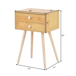 Tangkula Set Of 2 Side End Table Nightstand 2 Drawers Bedroom Room Furniture 9 Tangkula Set Of 2 Side End Table Nightstand 2 Drawers Bedroom Room Furniture -Tangkula GUEST 826fcc74 0f66 44a5 8130 5cdfba63732a