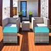Tangkula Set Of 2 Outdoor Rattan Cushioned Ottoman Seat All Weather Patio Footrest Red/Turquoise 1 Tangkula Set Of 2 Outdoor Rattan Cushioned Ottoman Seat All Weather Patio Footrest Red/Turquoise -Tangkula GUEST 83f8f85e 8d06 40b0 884e bba1fcdfcf3f