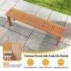 Tangkula Set Of 2 59" Outdoor Wood Bench Patio Dining Bench Backless With Teak Oil Finish & Slat Seat Accent Entryway Bench Farmhouse Bench -Tangkula GUEST 84a75eea 9c13 4615 8bad fec3b64d5c92