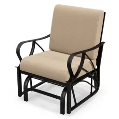Tangkula Patio Glider Chair Outdoor Metal Glider W/ Seat & Back Cushions Backyard Poolside -Tangkula GUEST 84aabade d619 4a63 ab89 32b9462e728e