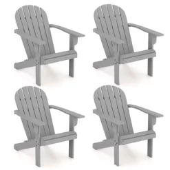 Tangkula 4PCS Patio Adirondack Chair W/ Inclined Seat High Backrest & Wide Armrests -Tangkula GUEST 8543d8f7 370b 4922 89f6 06d777b4f002