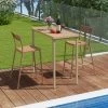 Tangkula 3 Pieces Patio Bar Table Set Outdoor Bar Height Table & 2 Armless Chairs -Tangkula GUEST 85b5cb9f 7fbb 48c4 af39 f159a08a28b5