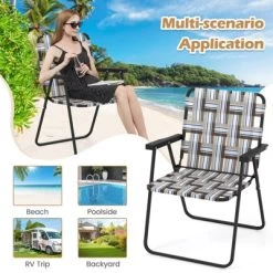 Tangkula Set Of 4 Webbed Lawn Chairs, Outdoor Patio Folding Chairs W/ Heavy-Duty Metal Frame Lightweight Portable Web Camping Chairs Brown/Blue/Red 13 Tangkula Set Of 4 Webbed Lawn Chairs, Outdoor Patio Folding Chairs W/ Heavy-Duty Metal Frame Lightweight Portable Web Camping Chairs Brown/Blue/Red -Tangkula GUEST 85cf6e9b 6fae 4d34 9669 75991b4f8bf3