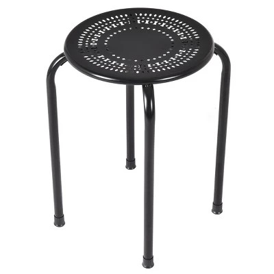 Tangkula Set Of 6 Stackable Stools Metal Chair Dining Set W/ Round Top 11 Tangkula Set Of 6 Stackable Stools Metal Chair Dining Set W/ Round Top - Image 9