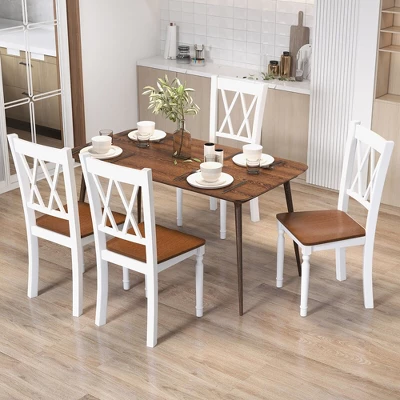 Tangkula Dining Chairs Set Of 4 Wood Farmhouse Dining Room Side Chairs For Home Kitchen 3 Tangkula Dining Chairs Set Of 4 Wood Farmhouse Dining Room Side Chairs For Home Kitchen
