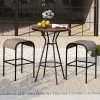 Tangkula 5 PCS Patio Bistro Set Round Table W/ 1.6" Umbrella Hole & 4 Stools Metal Frame -Tangkula GUEST 871ecdb6 7996 4b78 959a 82d77f7081ad