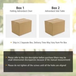 Tangkula Patio 2PCS Adirondack Chair Side Table Set Outdoor Chair Set With End Table Weather Resistant Cup Holder For Backyard Garden White -Tangkula GUEST 879d3226 9363 4b94 b380 b24a80e2d1a3