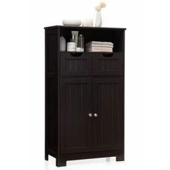 Tangkula Wooden Floor Storage Cabinet For Livingroom Bathroom Office W/Open Shelf, 2 Doors And 2 Drawers 22 Tangkula Wooden Floor Storage Cabinet For Livingroom Bathroom Office W/Open Shelf, 2 Doors And 2 Drawers -Tangkula GUEST 88306b35 8d81 4dd8 9885 c622b61c3a37