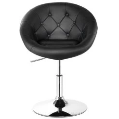 Tangkula Modern Swivel Bar Stools Height Adjustable Round Tufted Back Accent Chair Black/White -Tangkula GUEST 8919568c c2a0 45c1 9e72 af6ea7fb8b5a