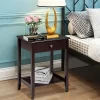 Tangkula 2PCS Nightstand Sofa Side End Table Bedroom Living Room W/ Shelf Drawer Brown -Tangkula GUEST 8b7ad4db 93d7 4c73 925c 300db5b21adc