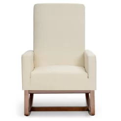 Tangkula Mid Century Rocking Chair Comfortable Rocker Modern High Back Armchair Beige -Tangkula GUEST 8d896545 0cf8 4c1a aac8 afd1c08a6ae9