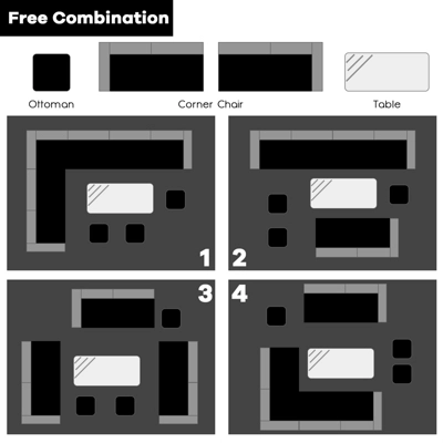 Tangkula Outdoor Wicker Coversation Set, 7 Piece, With Red/Turquoise/White/Black/Navy/Gray Cushions 6 Tangkula Outdoor Wicker Coversation Set, 7 Piece, With Red/Turquoise/White/Black/Navy/Gray Cushions - Image 4