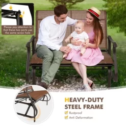 Tangkula 2-Person Outdoor Glider Chair Patio Rocking Lounge Chair W/ Breathable Fabric 18 Tangkula 2-Person Outdoor Glider Chair Patio Rocking Lounge Chair W/ Breathable Fabric -Tangkula GUEST 920f83a7 3c85 4303 8078 3670b344f77e