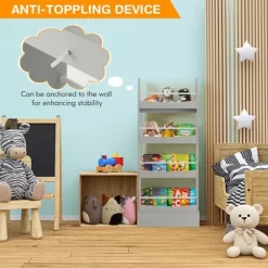 Tangkula 4-Tier Kids Bookshelf Toy Storage Bookcase Rack Wall W/ Anti-toppling Kits 17 Tangkula 4-Tier Kids Bookshelf Toy Storage Bookcase Rack Wall W/ Anti-toppling Kits -Tangkula GUEST 92c9dccb 0d9e 4302 926c 56e5d1570169