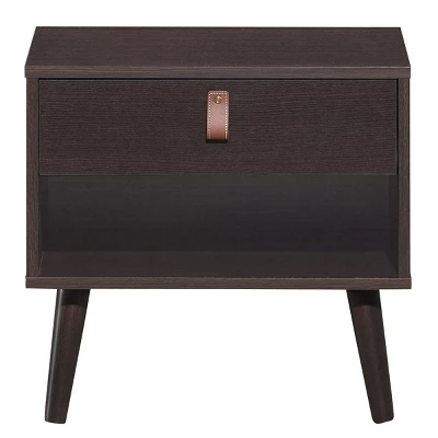 Tangkula Retro Wood Nightstand With Storage Drawer End Table Bedside Table 9 Tangkula Retro Wood Nightstand With Storage Drawer End Table Bedside Table - Image 7