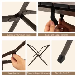 Tangkula Camping Table Roll-Up Aluminum Beach Table W/ Carry Bag For 4-6 Person Folding Table X-shaped Frame Lightweight Patio Table -Tangkula GUEST 9314031a 0188 4f19 8ae5 428a29018768