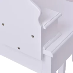 Tangkula Oval Vanity Mirror Dressing Table Beauty Dresser Cosmetics Organizer W/ Cushioned Bench -Tangkula GUEST 94e57c47 90b7 447e 8af3 9edd7caf45e3