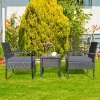 Tangkula 3 Pieces Patio Set Outdoor Wicker Rattan Furniture W/ Cushions Gray -Tangkula GUEST 94fa7b15 8a17 4ac8 8dc9 b2e4ff918cee
