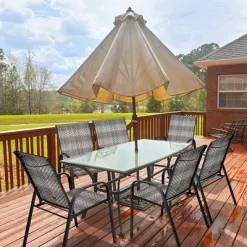 Tangkula 12PCS Outdoor PE Wicker Stacking Dining Chairs Patio Arm Chairs -Tangkula GUEST 95356da6 1023 43a7 b5fc 9ce0d8cd5a18