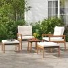 Tangkula 5 Pieces PE Rattan Patio Conversation Set Wicker Chairs With Square Coffee Table Ottomans & Soft Cushions 2 Tangkula 5 Pieces PE Rattan Patio Conversation Set Wicker Chairs With Square Coffee Table Ottomans & Soft Cushions -Tangkula GUEST 95a58cdb 5c55 41f0 8820 bf729b6de9cf