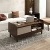 Tangkula Rectangular Coffee Table W/ Storage Weaving Sliding Door & Adjustable Shelf 2 Tangkula Rectangular Coffee Table W/ Storage Weaving Sliding Door & Adjustable Shelf -Tangkula GUEST 9654a504 2931 4d25 9b25 df0978e14a10