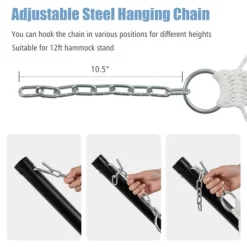 Tangkula Portable Hammock W/ Spreader Bars & Detachable Pillow Quick Dry & Water Proof Material Woven Cotton Rope Blue + Green/Light Blue + Yellow 16 Tangkula Portable Hammock W/ Spreader Bars & Detachable Pillow Quick Dry & Water Proof Material Woven Cotton Rope Blue + Green/Light Blue + Yellow -Tangkula GUEST 968cc114 d91f 47ef afce 22fbc4244597