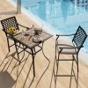 Tangkula 3 Piece Patio Bar Bistro Set, Outdoor Bar Height Stool & Table Ergonomic Seat W/ Comfortable Cushion Reinforced Steel Structure -Tangkula GUEST 97154ae9 9d3d 4520 9004 d05ab9c6bf24